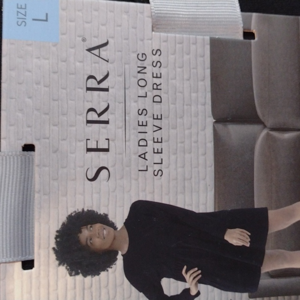 NWT Serra Ladies Long Sleeved Dress with Earrings - Size L (12/14) - Picture 3 of 7